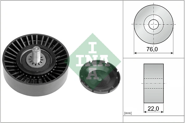 Deflection/Guide Pulley, V-ribbed belt